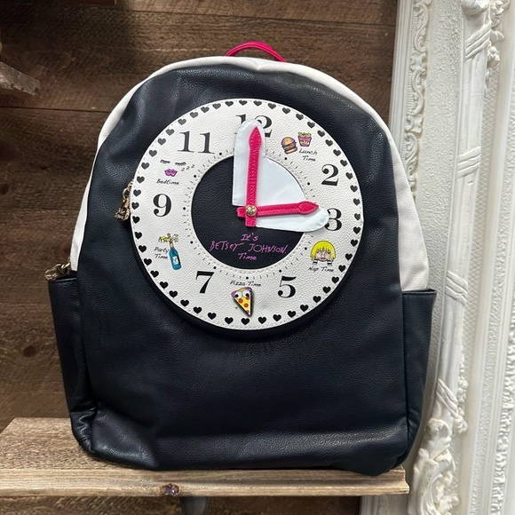 Betsey Johnson “It’s Betsey Johnson Time” Clock Face Backpack main image 3